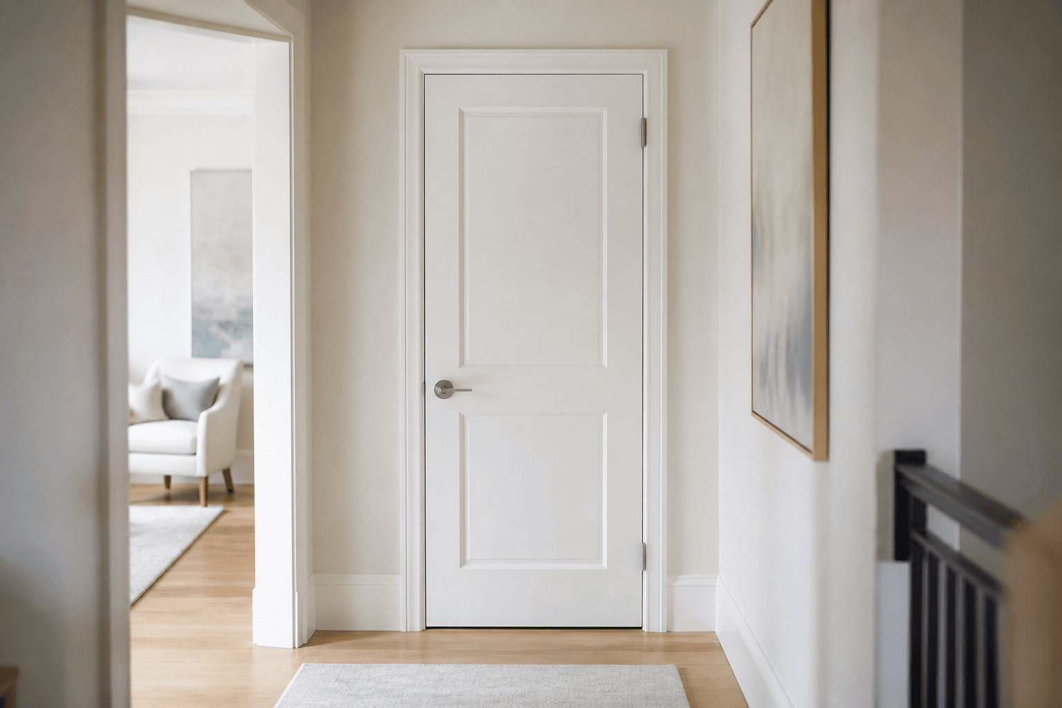 Wood entry door detail